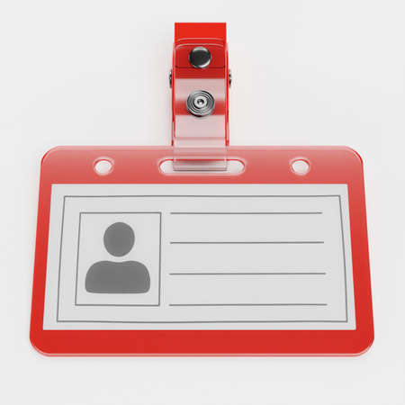 Realistic 3D Render of Name Badgeの写真素材