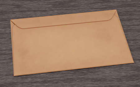 Realistic 3D Render of Paper Envelopeの写真素材