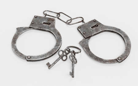 Realistic 3D Render of Handcuffs