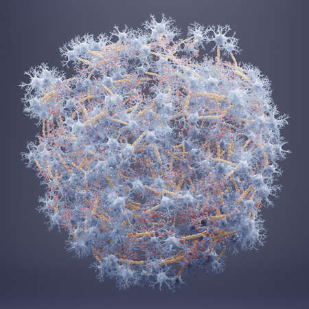 Realistic 3D Render of Neural Networkの写真素材