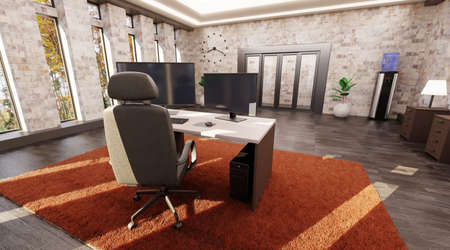 Realistic 3D Render of Office Interior