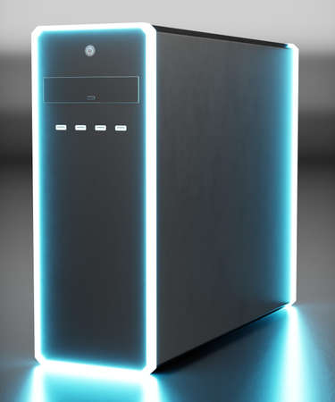 Realistic 3D Render of PC Case