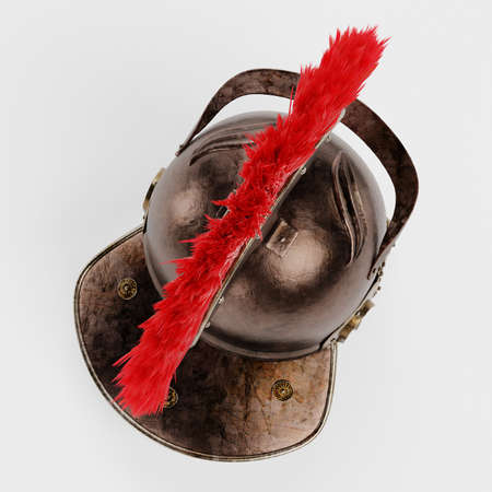 Realistic 3D Render of Roman Helmetの写真素材