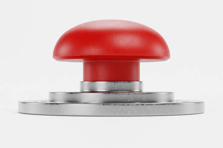 Realistic 3D Render of Emergency Button