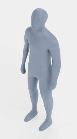 3D Render of Artificial Low-poly Characterの写真素材