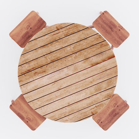 Realistic 3D Render of Barrel Tableの写真素材