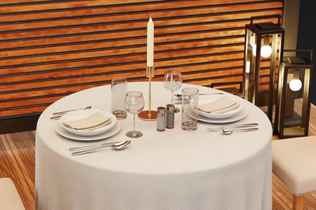 Realistic 3D Render of Gazebo with Furnitureの写真素材