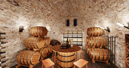 Realistic 3D Render of Winery Restaurant