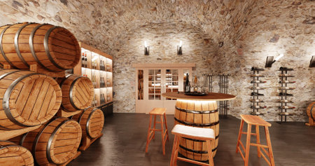 Realistic 3D Render of Winery Restaurant