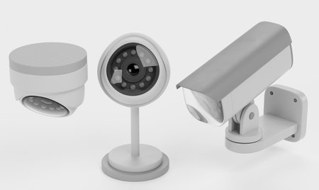 Realistic 3D Render of IP Cameraの写真素材