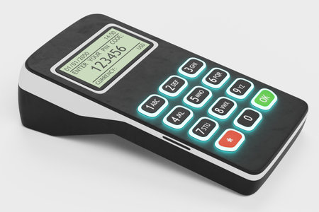 Realistic 3D Render of Payment Terminal