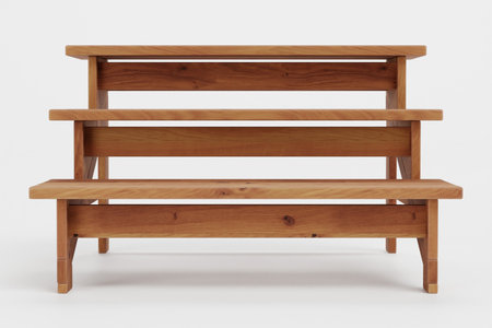 Realistic 3D Render of Wooden Stairs
