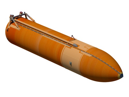 Space Shuttle External Tank. Realistic 3D Model.の写真素材