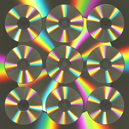 Background From CD And DVD Disks. 3D Illustration.