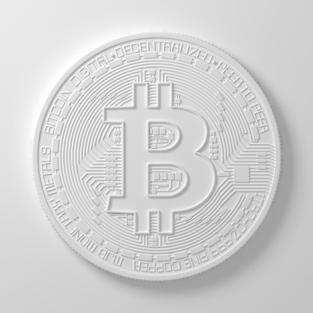 White Bitcoin.の写真素材