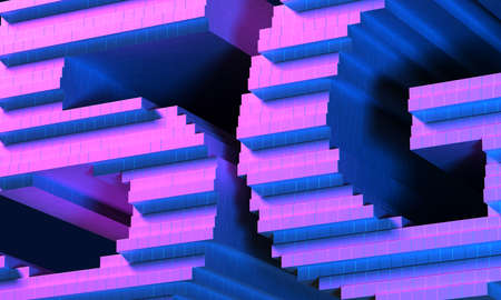 Background In The Form Of An Inscription 5G Consisting Of 3D Pixels
