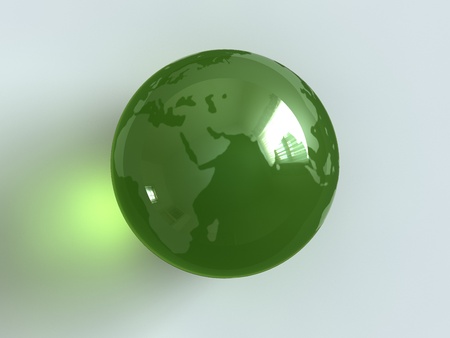 Earth as a glass marble.の写真素材