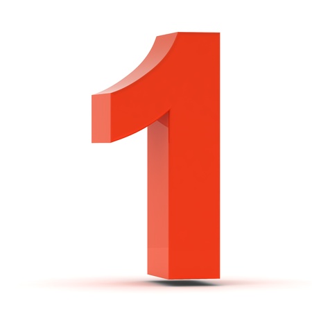 The number one - red plasticの写真素材
