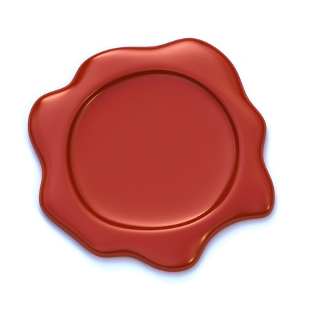 Red wax sealの写真素材