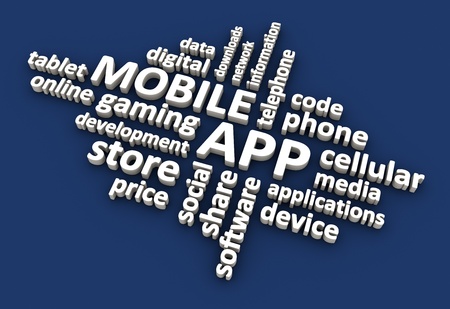 Mobile application related terms.の写真素材