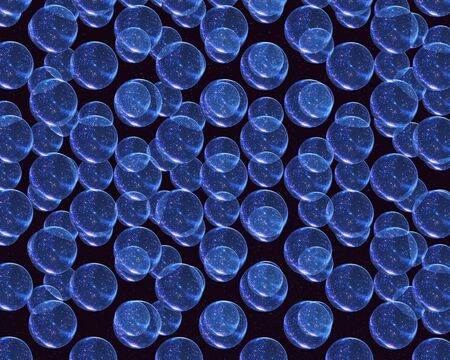 Abstract background from spheres, soap bubbles. 3d illustration