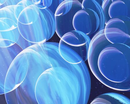 Abstract background from spheres, soap bubbles. 3d illustrationの写真素材