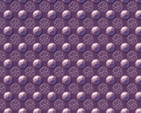 abstract background of purple spheres. 3d illustrationの写真素材