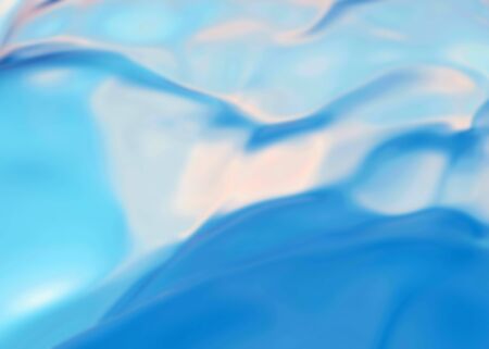 a blue fabric folds, soft focus, blur. 3d render