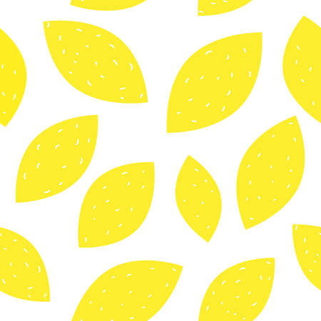 Simple lemon seamless pattern vector illustration. Summer yellow designのイラスト素材
