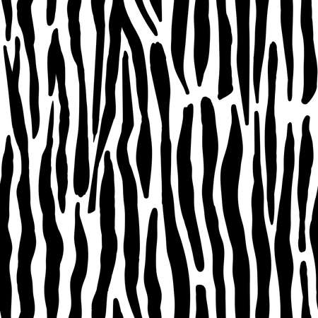 Zebra skin texture seamless pattern, zebra stripesのイラスト素材