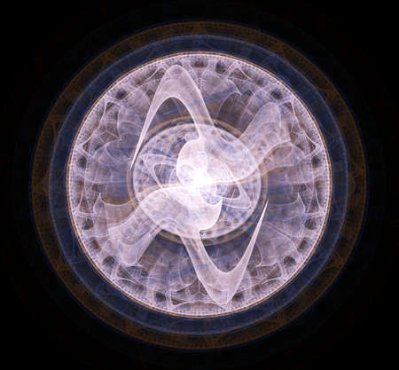 abstract fractal circle element, fractal background for art projects, 3d render