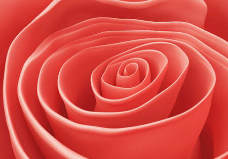 Beautiful red rose close up background, 3d render
