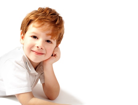 Photo of adorable young boy looking at camera の写真素材