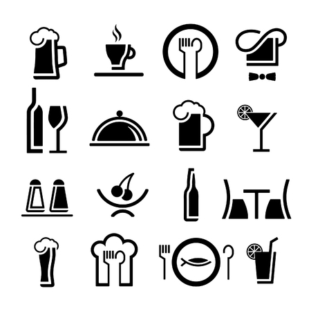 Restaurant icon setのイラスト素材