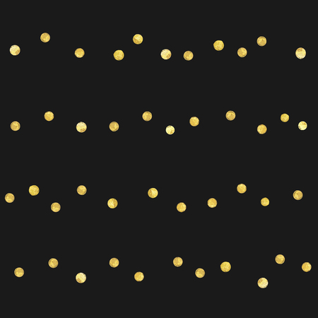 Gold line of dots in black backgroundのイラスト素材