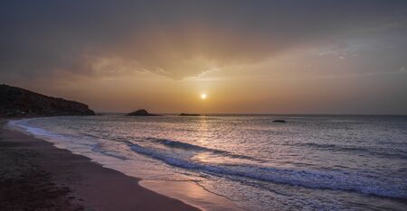 Sunset at Sea, Moroccoの写真素材