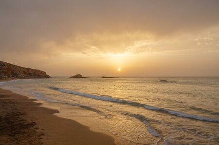 Sunset at Sea, Moroccoの写真素材