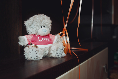 gold wedding rings on the pincushion. Wedding rings.の写真素材