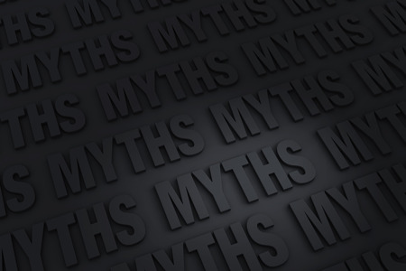 A dark background of gray  MYTHS  receding into the distanceの写真素材