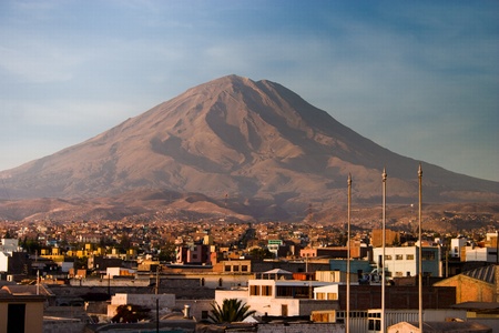 Misti in Arequipa in Peruの写真素材