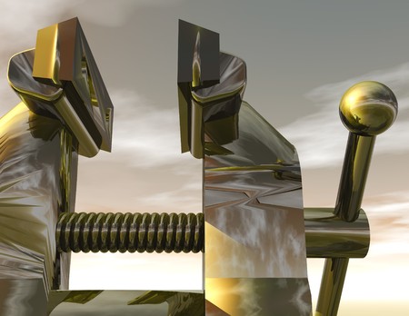 Digital visualization of a toolの写真素材