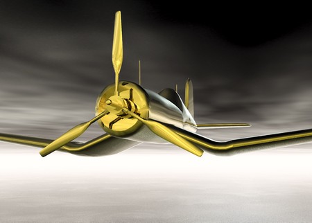 Digital visualization of a airplaneの写真素材