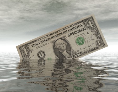 Digital visualization of a dollar billの写真素材