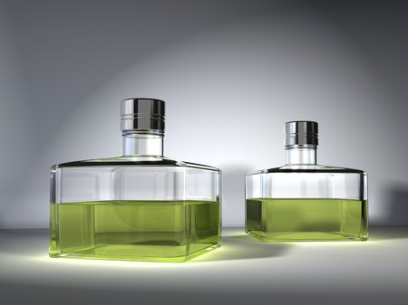 digital visualization of bottlesの写真素材