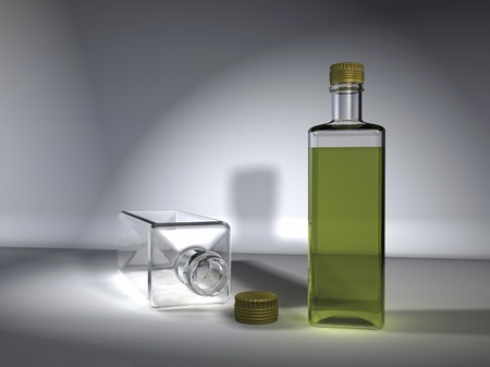 digital visualization of bottlesの写真素材