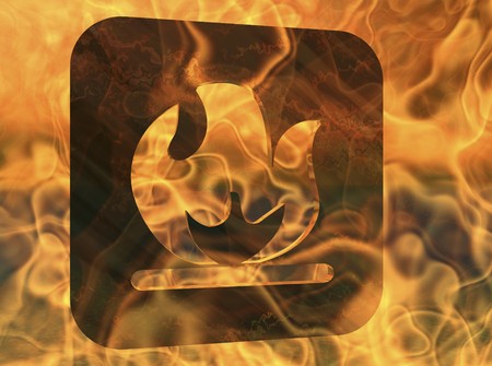 digital rendering of a flammable signの写真素材