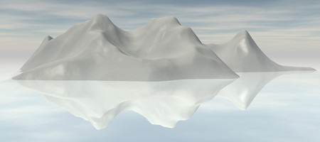 Digital visualization of an icebergの写真素材