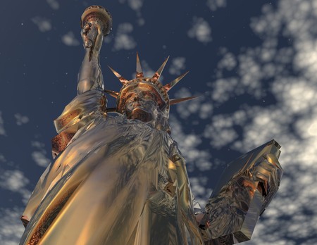 digital rendering of the statue of liberty