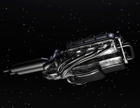 digital visualization of a motorの写真素材