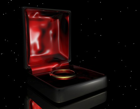 digital rendering of a golden ringの写真素材